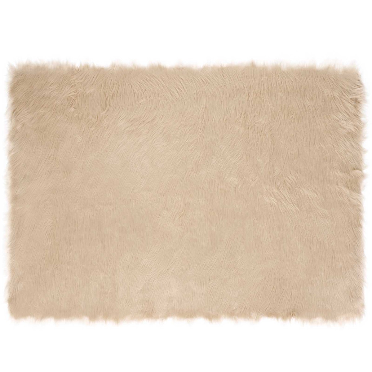 vidaXL Χαλί από τεχνητό πρόβειο δέρμα TAFALLA Μπεζ 120 x 170 cm