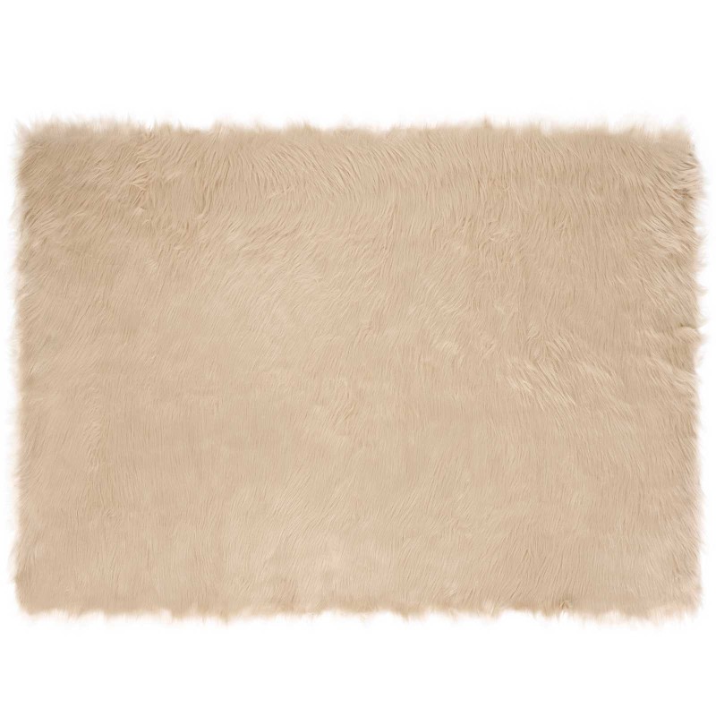 vidaXL Χαλί από τεχνητό πρόβειο δέρμα TAFALLA Μπεζ 120 x 170 cm