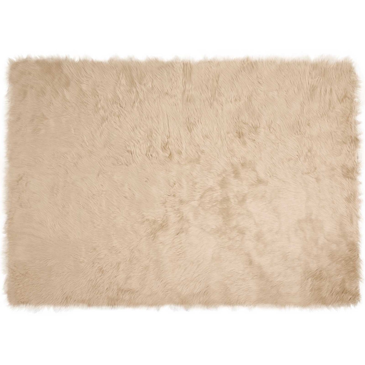 vidaXL Χαλί από τεχνητό πρόβειο δέρμα TAFALLA Μπεζ 140 x 200 cm