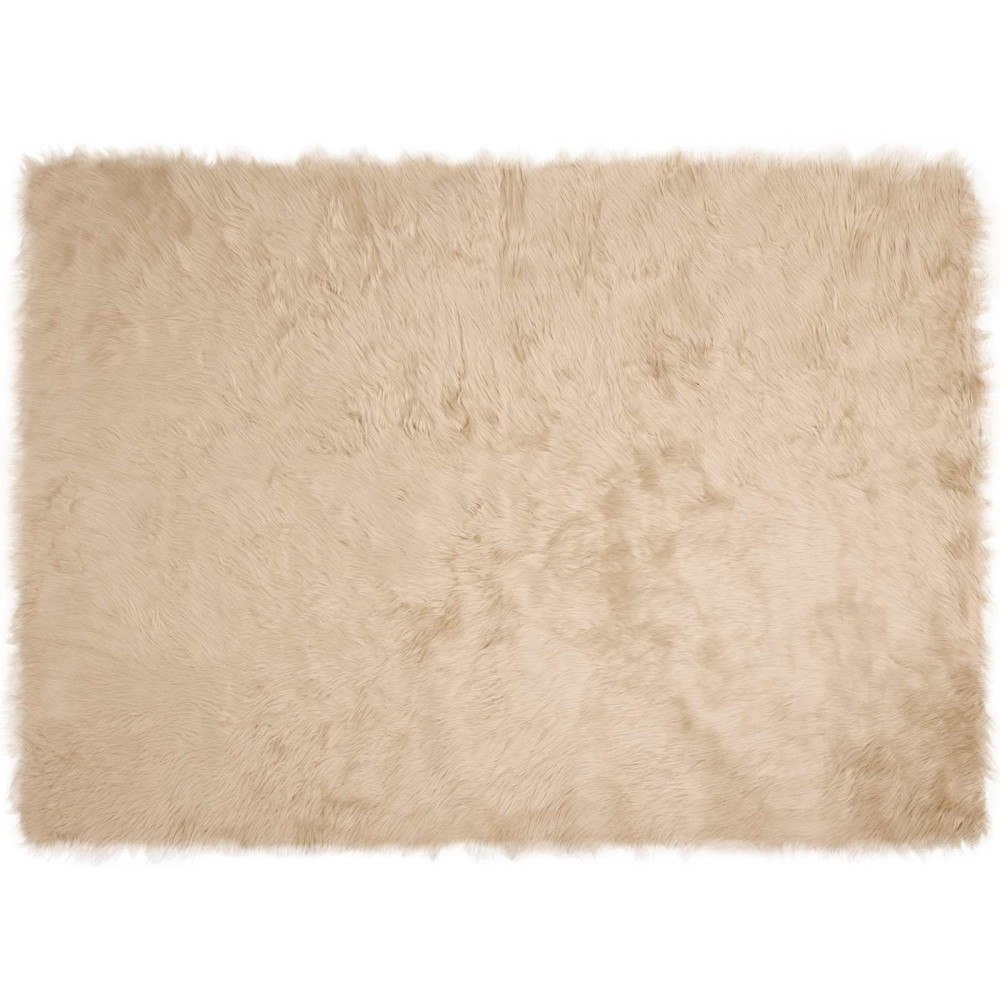 vidaXL Χαλί από τεχνητό πρόβειο δέρμα TAFALLA Μπεζ 160 x 230 cm