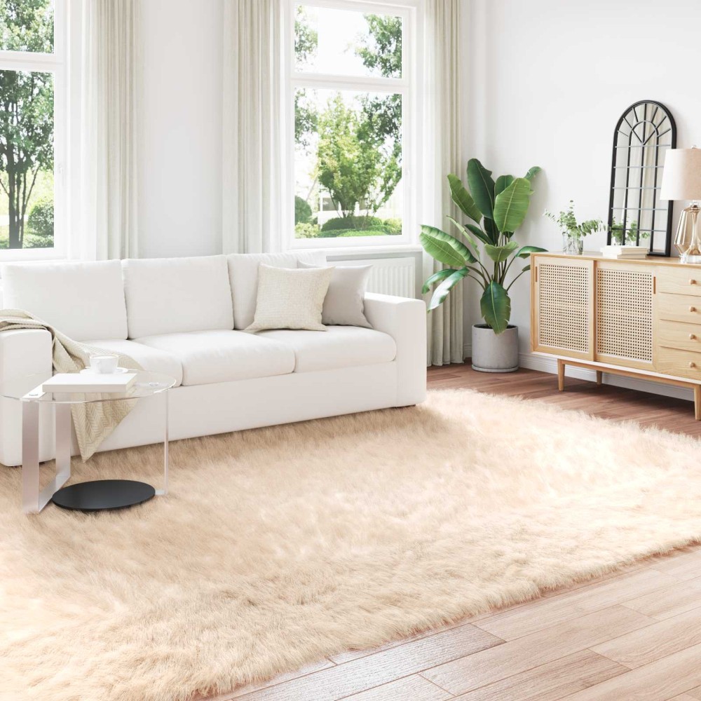 vidaXL Χαλί από τεχνητό πρόβειο δέρμα TAFALLA Μπεζ 240 x 340 εκ.