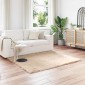 vidaXL Χαλί από τεχνητό πρόβειο δέρμα TAFALLA Μπεζ 120 x 120 cm