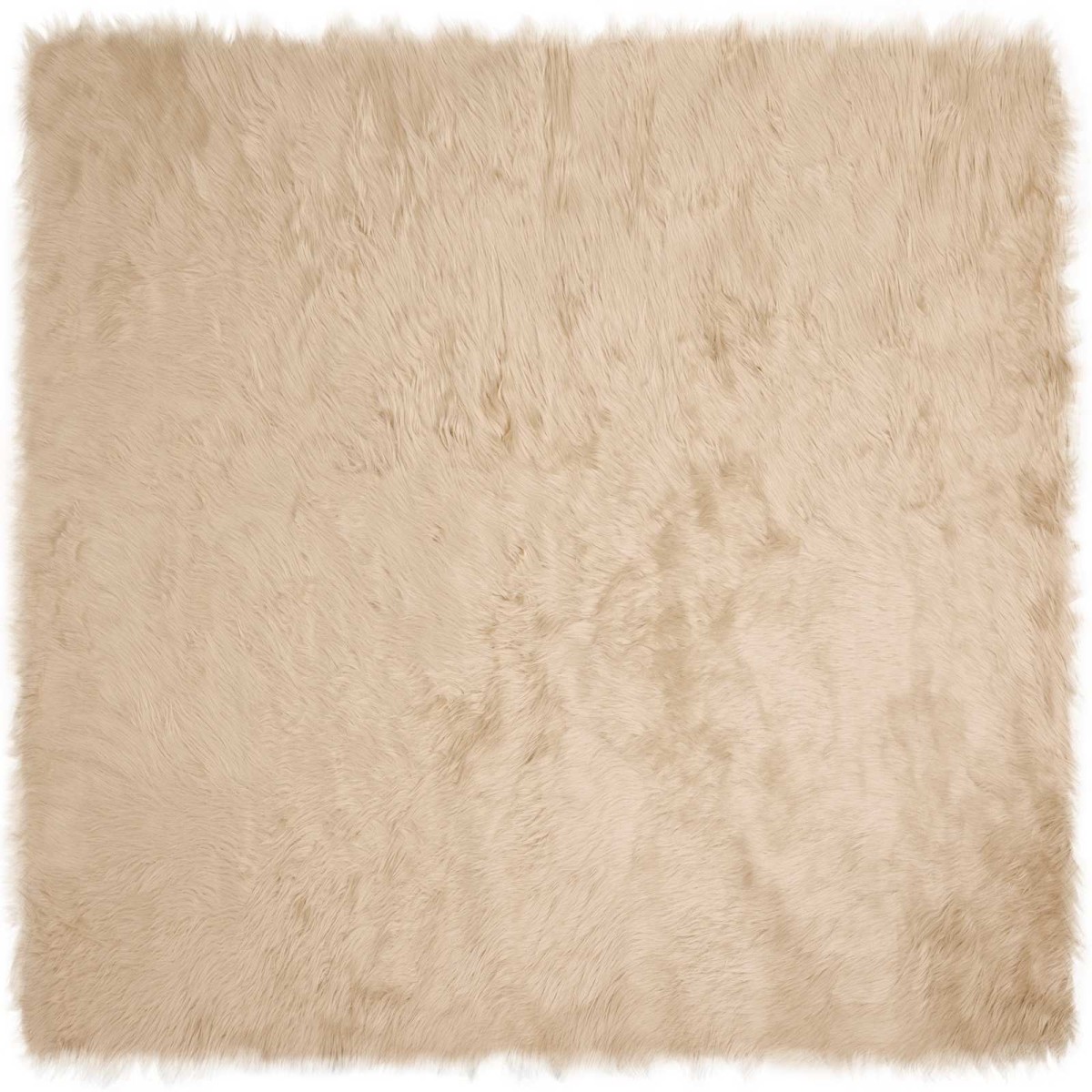 vidaXL Χαλί από τεχνητό πρόβειο δέρμα TAFALLA Μπεζ 240 x 240 cm