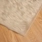 vidaXL Χαλί από τεχνητό πρόβειο δέρμα TAFALLA Μπεζ 240 x 240 cm