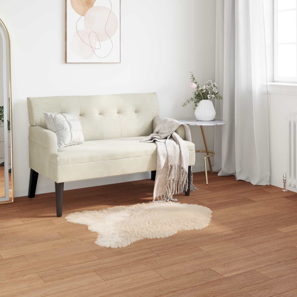 vidaXL Χαλί από τεχνητό πρόβειο δέρμα TAFALLA Μπεζ 60 x 90 cm