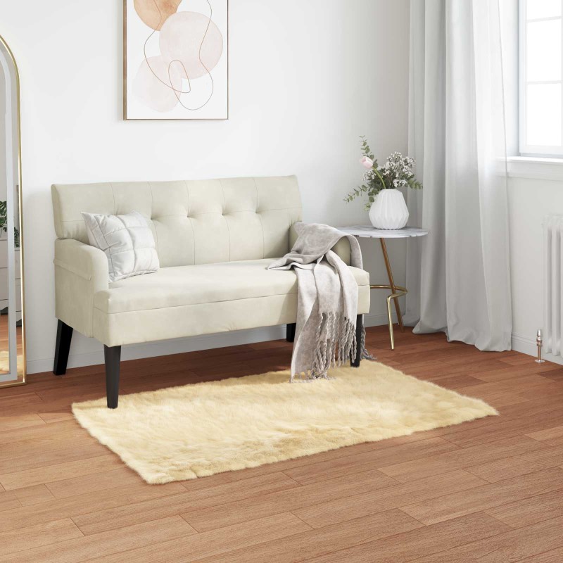 vidaXL Χαλί από τεχνητό πρόβειο δέρμα TAFALLA Κρεμ 80 x 150 cm