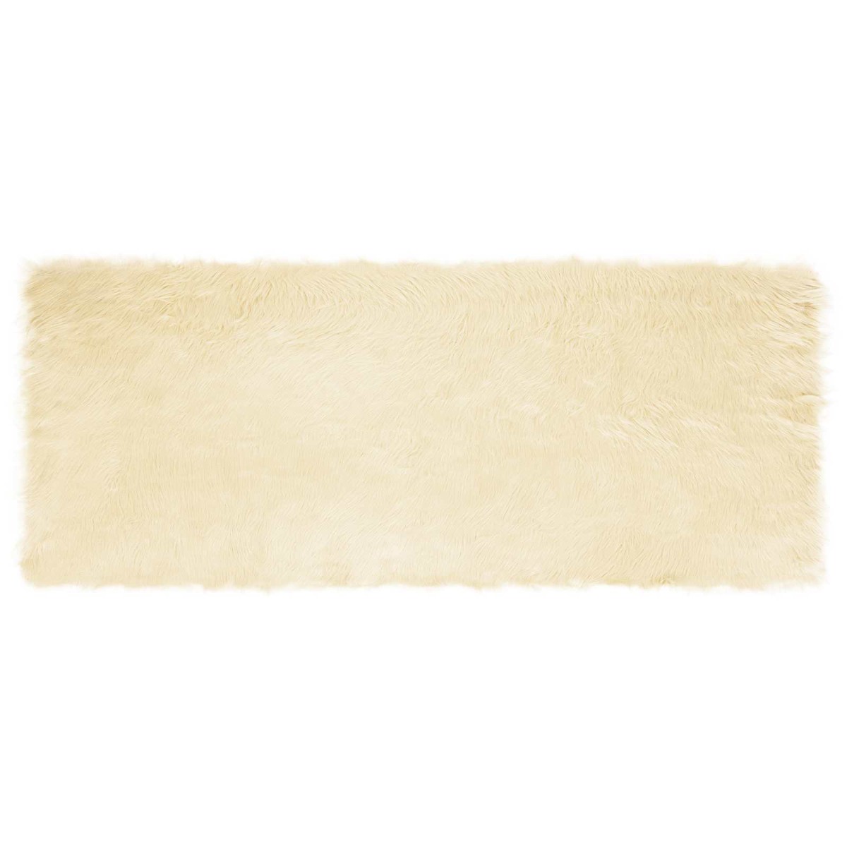 vidaXL Χαλί από τεχνητό πρόβειο δέρμα TAFALLA Κρεμ 80 x 200 cm
