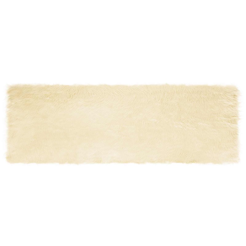 vidaXL Χαλί από τεχνητό πρόβειο δέρμα TAFALLA Κρεμ 80 x 250 cm