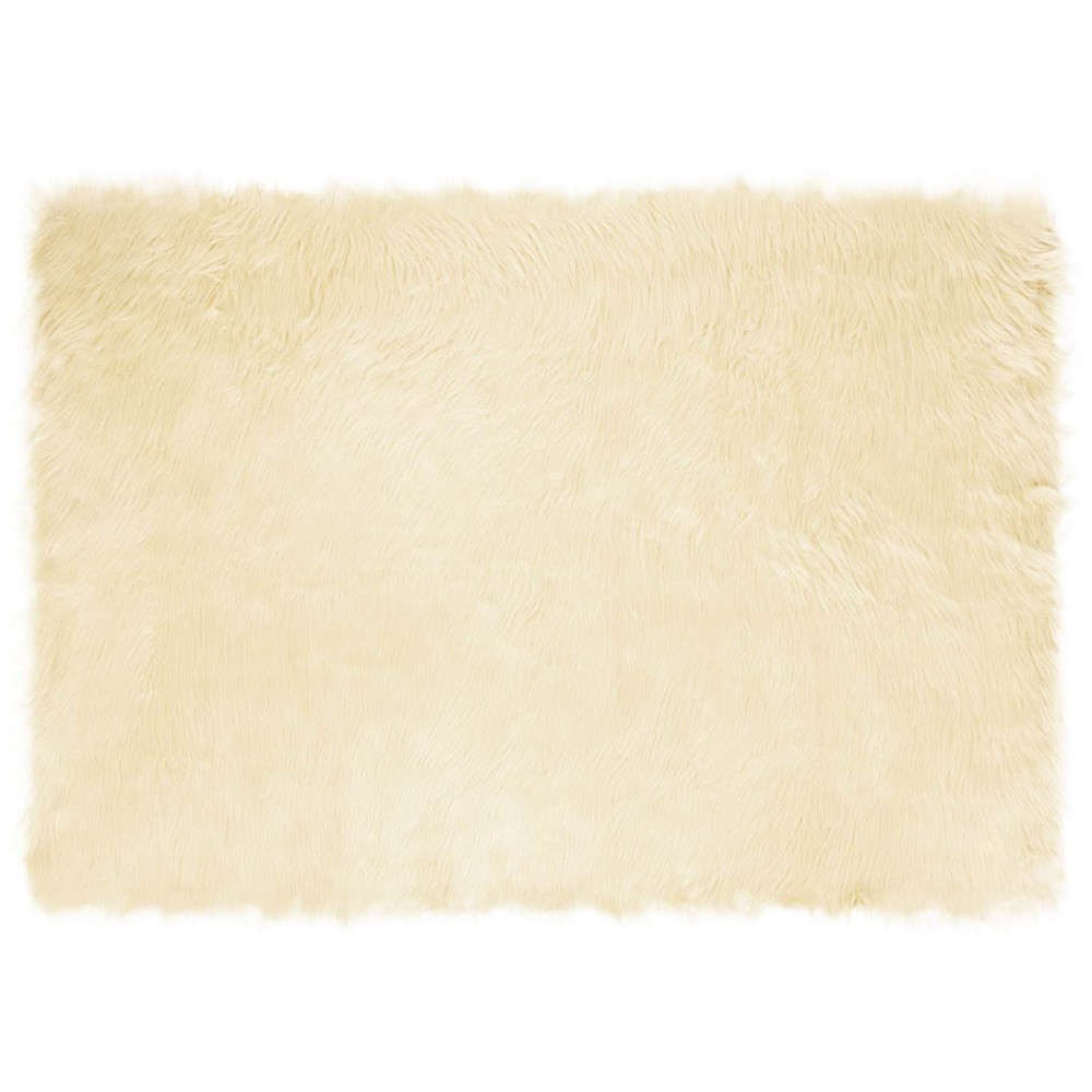 vidaXL Χαλί από τεχνητό πρόβειο δέρμα TAFALLA Κρεμ 160 x 230 cm