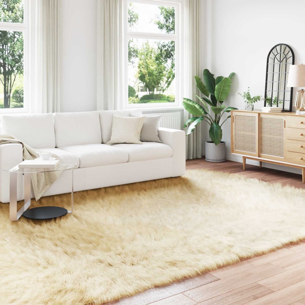 vidaXL Χαλί από τεχνητό πρόβειο δέρμα TAFALLA Κρεμ 200 x 280 εκ.