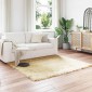 vidaXL Χαλί από τεχνητό πρόβειο δέρμα TAFALLA Κρεμ 160 x 160 cm