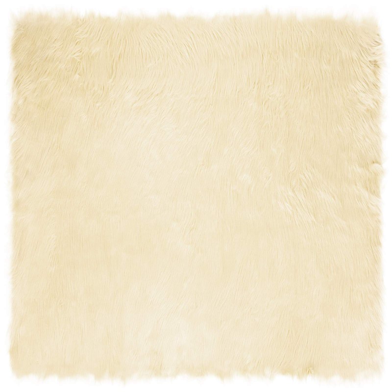vidaXL Χαλί από τεχνητό πρόβειο δέρμα TAFALLA Κρεμ 240 x 240 cm