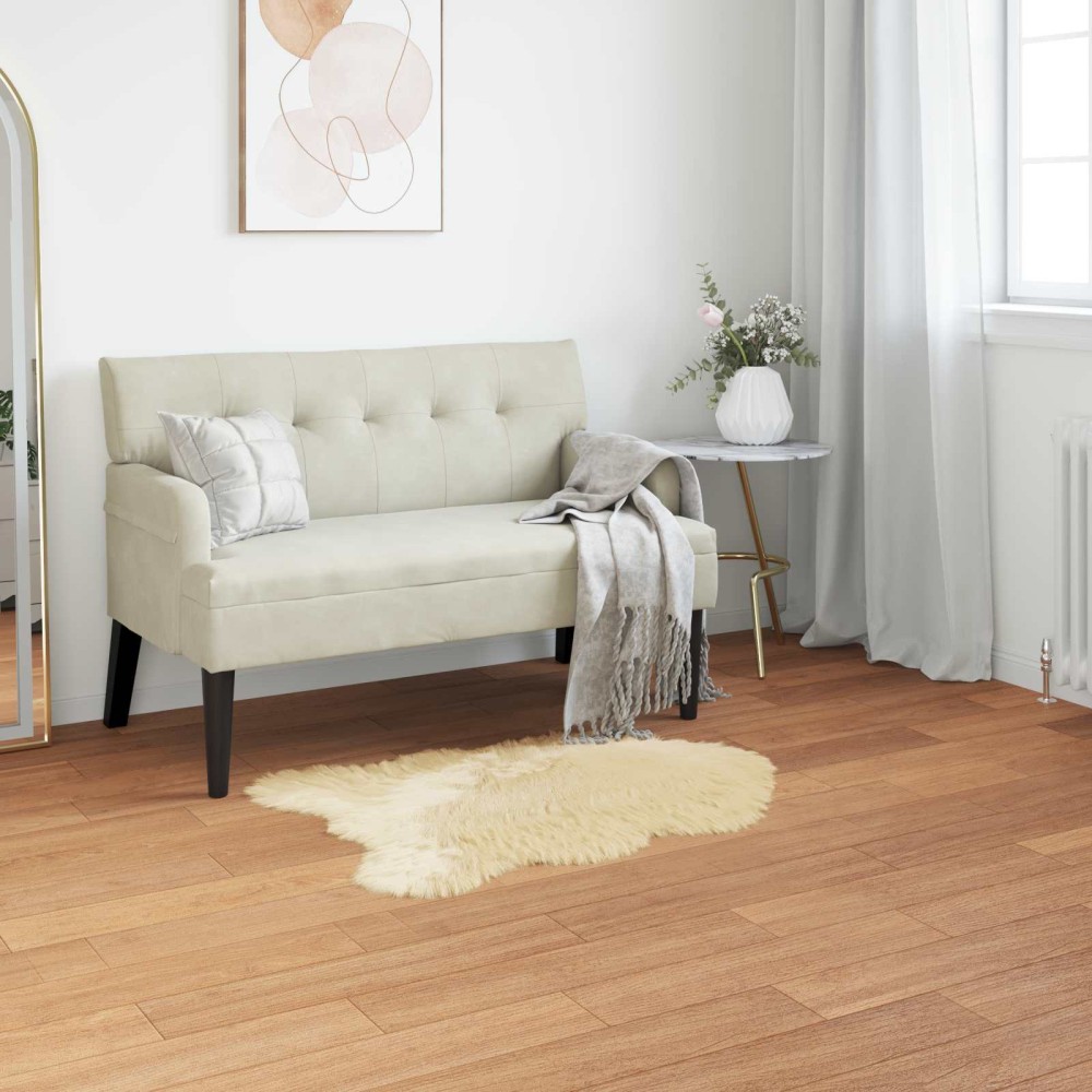 vidaXL Χαλί από τεχνητό πρόβειο δέρμα TAFALLA Κρεμ 60 x 90 cm