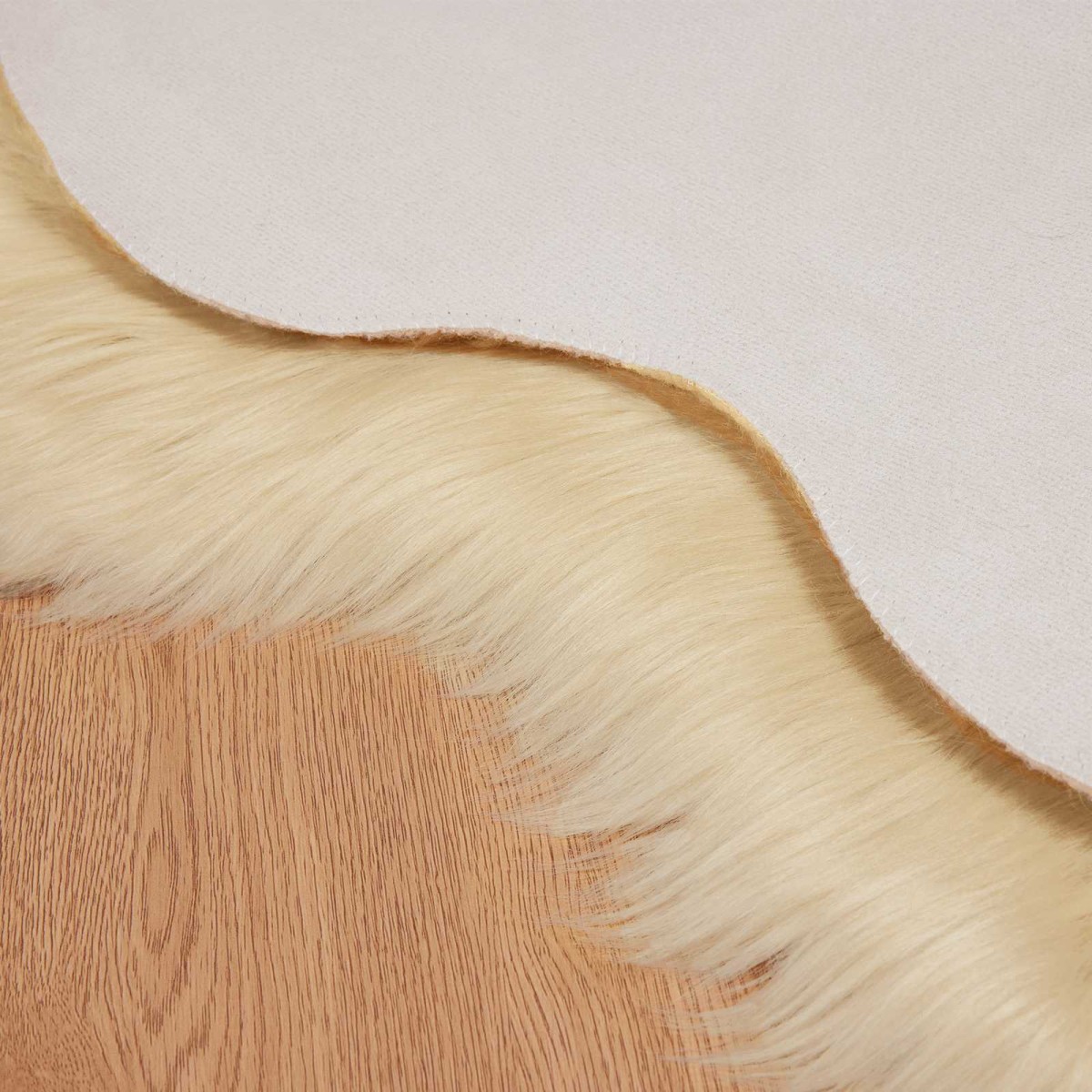 vidaXL Χαλί από τεχνητό πρόβειο δέρμα TAFALLA Κρεμ 80 x 120 cm