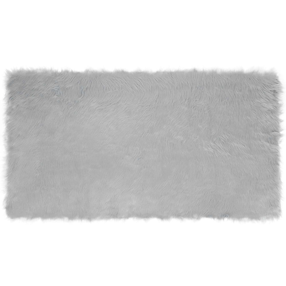 vidaXL Χαλί από τεχνητό πρόβειο δέρμα TAFALLA Γκρι 60 x 110 cm