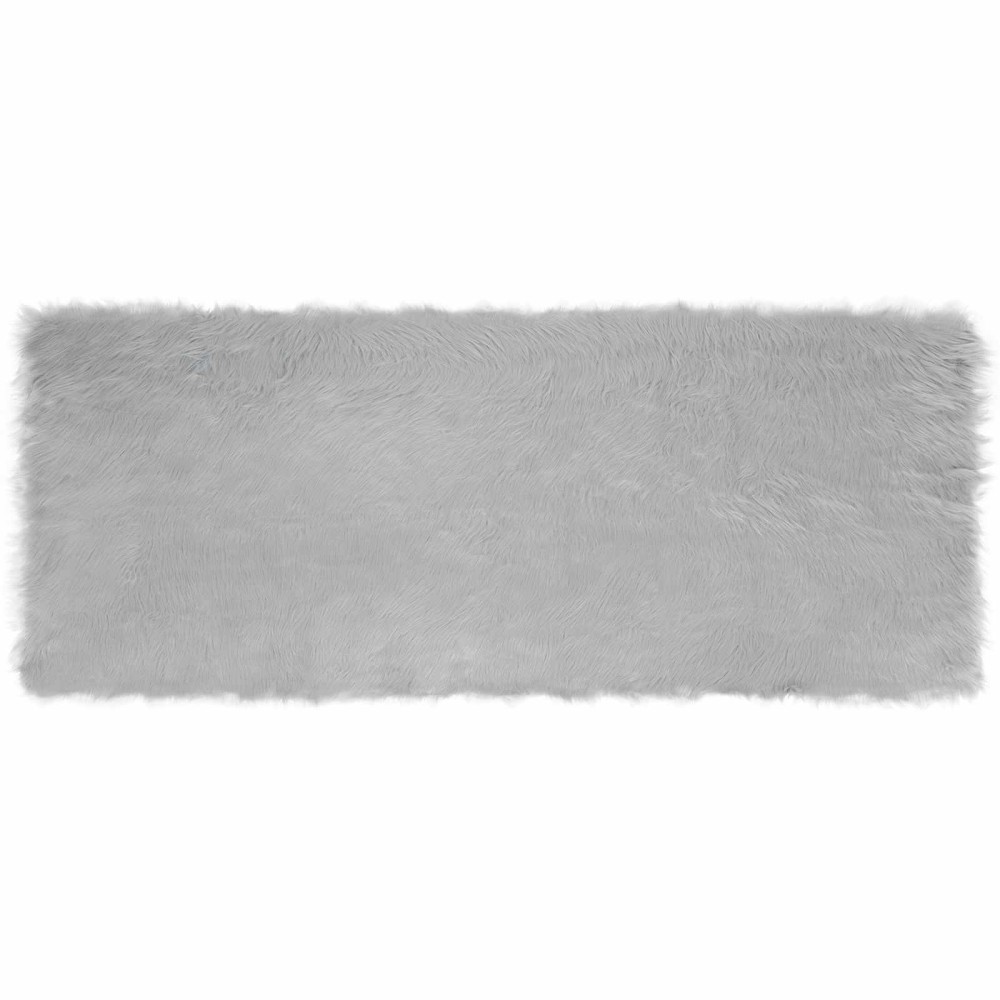 vidaXL Χαλί από τεχνητό πρόβειο δέρμα TAFALLA Γκρι 80 x 200 cm