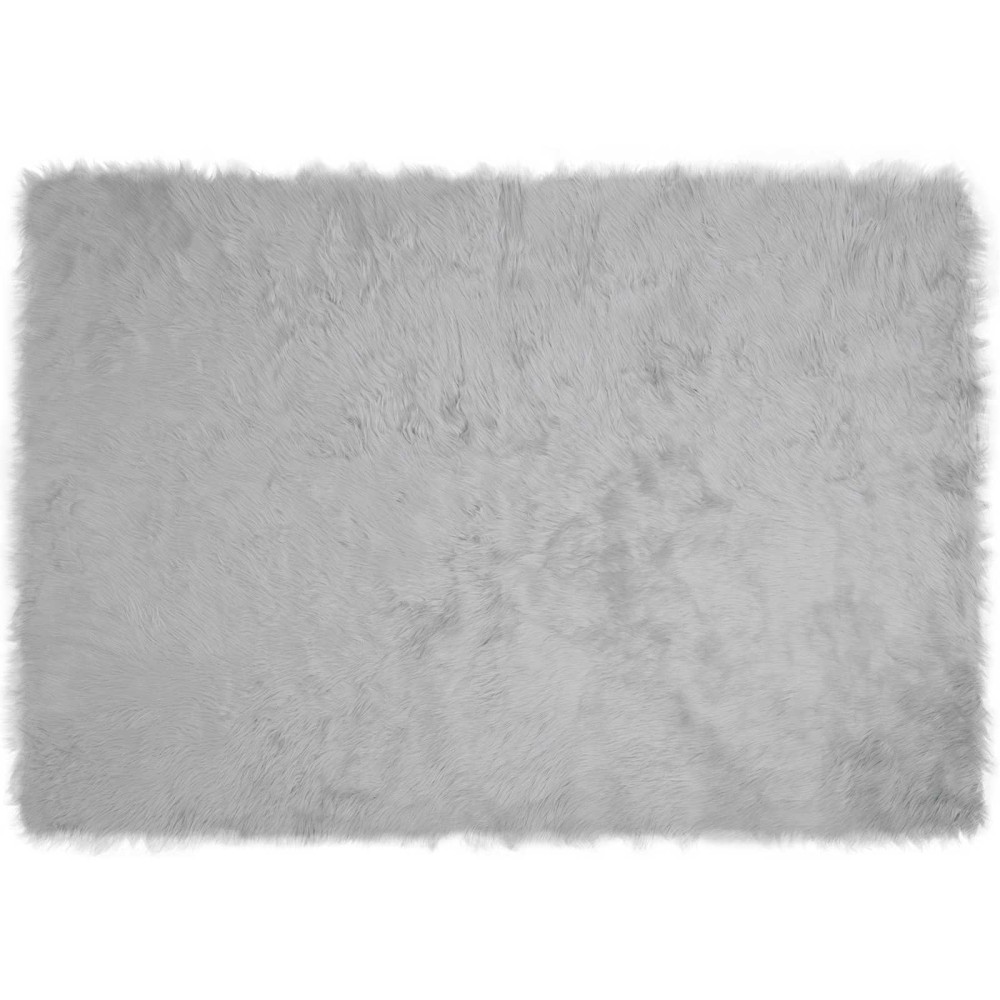 vidaXL Χαλί από τεχνητό πρόβειο δέρμα TAFALLA Γκρι 120 x 170 cm