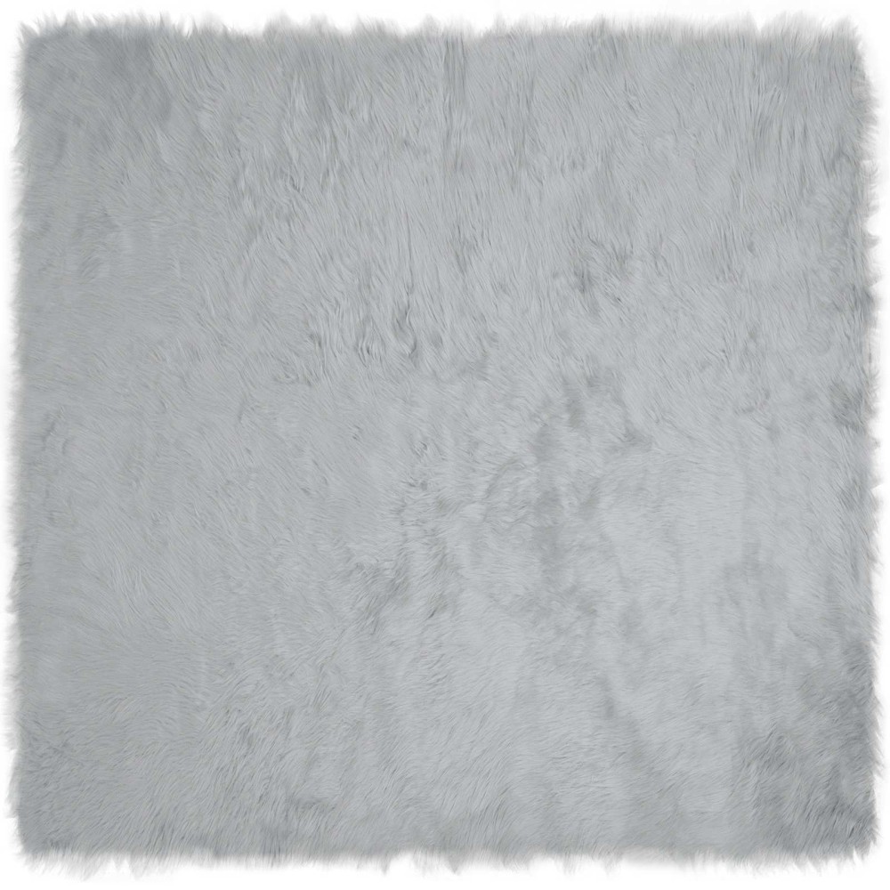 vidaXL Χαλί από τεχνητό πρόβειο δέρμα TAFALLA Γκρι 160 x 160 cm