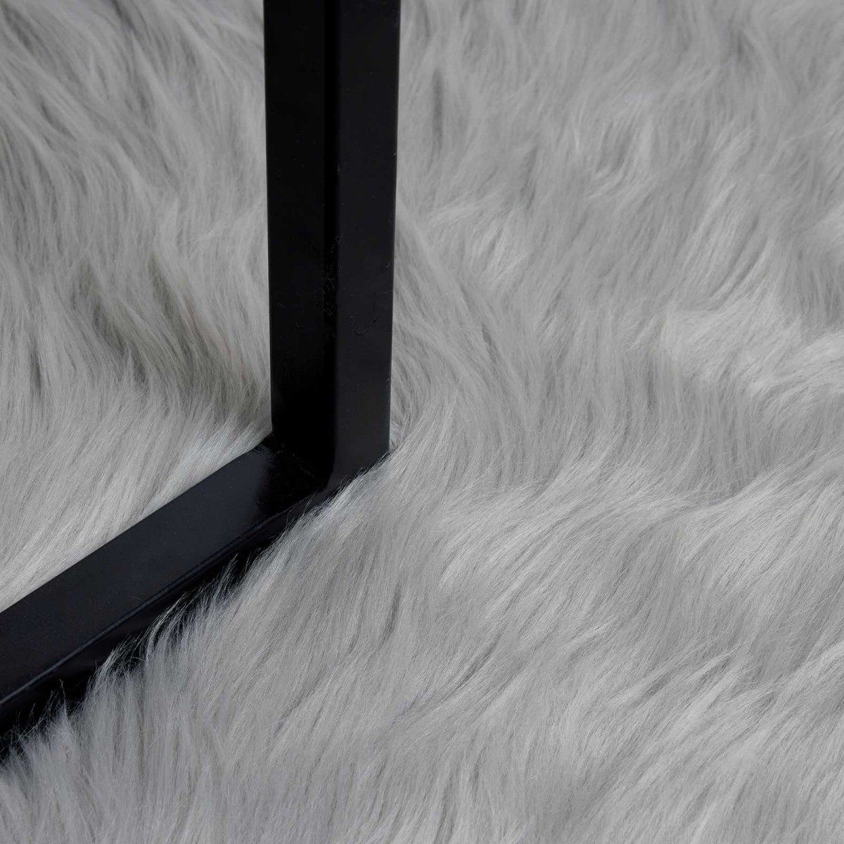 vidaXL Χαλί από τεχνητό πρόβειο δέρμα TAFALLA Γκρι 160 x 160 cm
