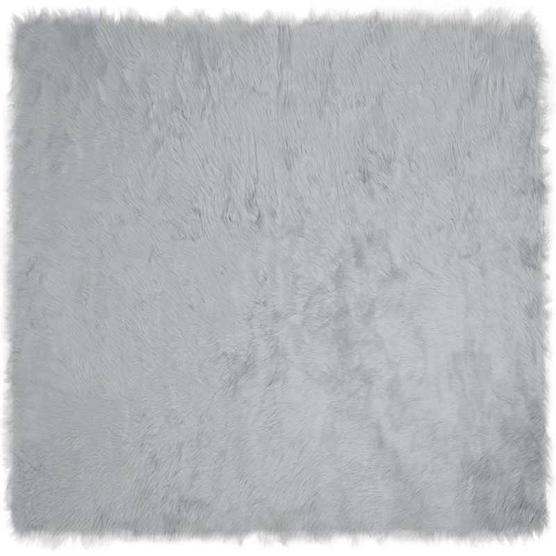vidaXL Χαλί από τεχνητό πρόβειο δέρμα TAFALLA Γκρι 240 x 240 cm