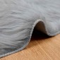 vidaXL Χαλί από τεχνητό πρόβειο δέρμα TAFALLA Γκρι Ø 160 cm