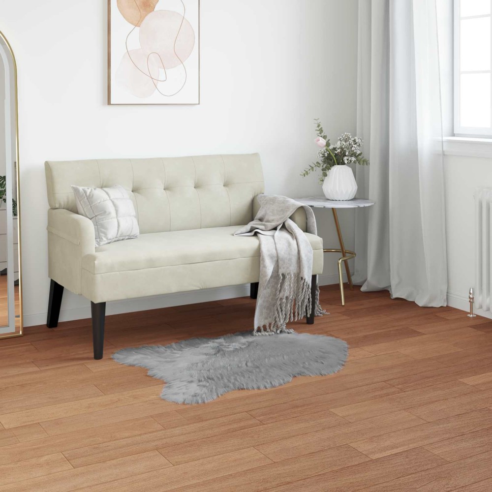 vidaXL Χαλί από τεχνητό πρόβειο δέρμα TAFALLA Γκρι 60 x 90 cm