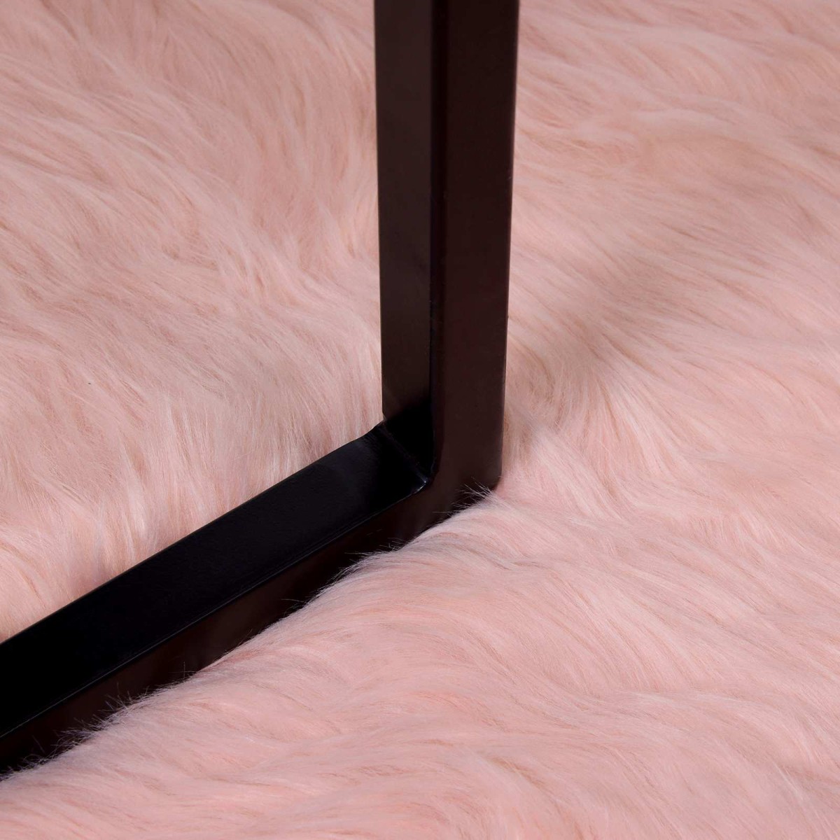 vidaXL Χαλί από τεχνητό πρόβειο δέρμα TAFALLA Ροζ 60 x 110 cm