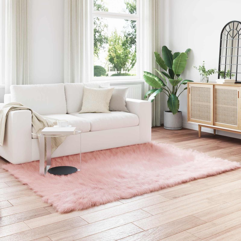 vidaXL Χαλί από τεχνητό πρόβειο δέρμα TAFALLA Ροζ 160 x 230 cm