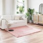 vidaXL Χαλί από τεχνητό πρόβειο δέρμα TAFALLA Ροζ 160 x 160 cm