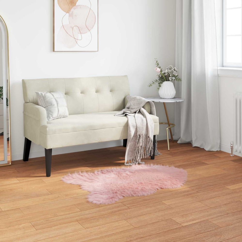 vidaXL Χαλί από τεχνητό πρόβειο δέρμα TAFALLA Ροζ 80 x 120 cm