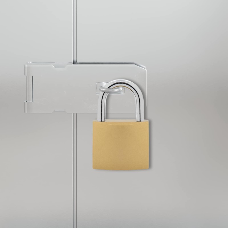 vidaXL Κλειδαριά U με Κλειδιά 6 τμχ. Ορείχαλκος Σίδερο