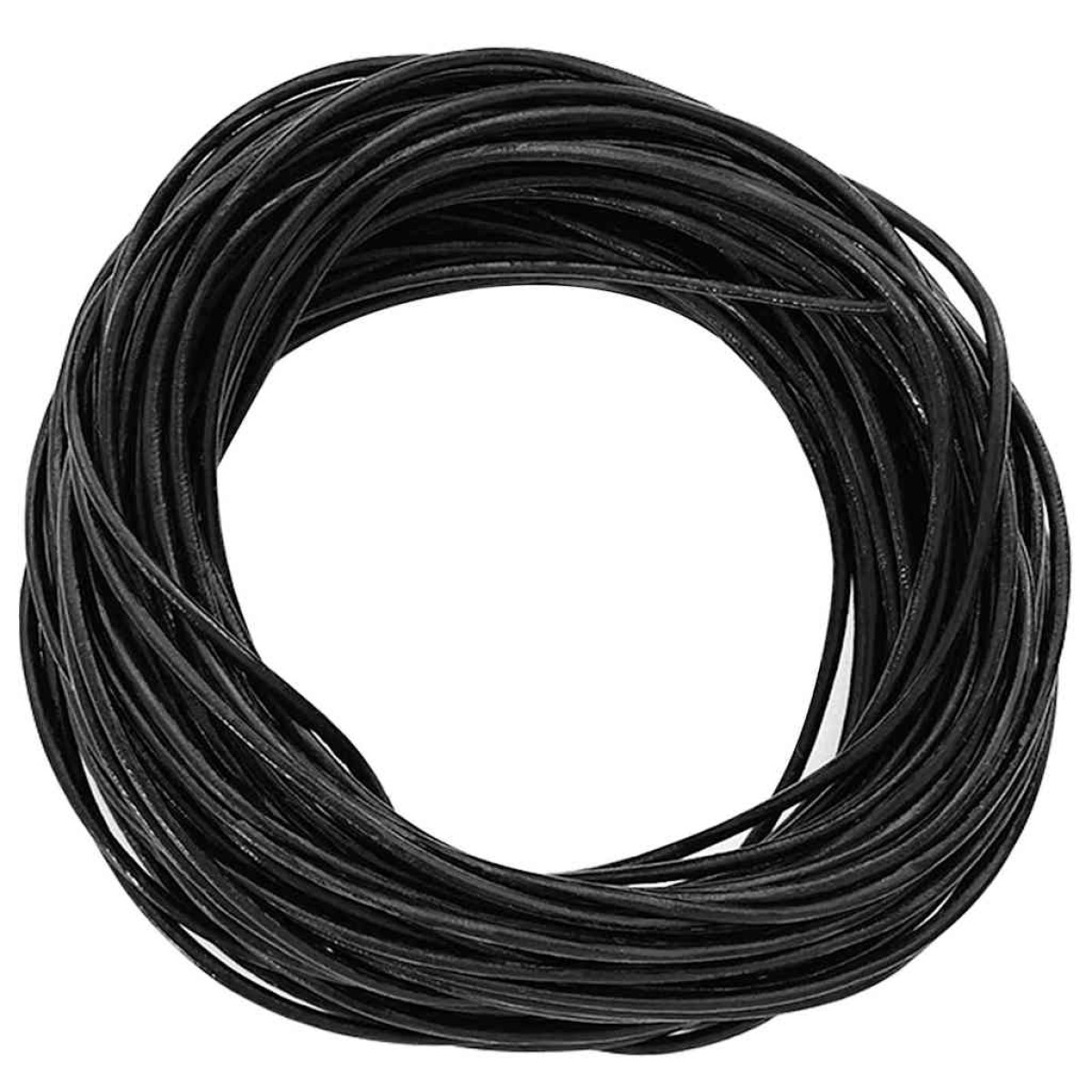 vidaXL Δερμάτινο σχοινί 1 Μαύρο Ø2 χιλ. x 5 μ. Δέρμα