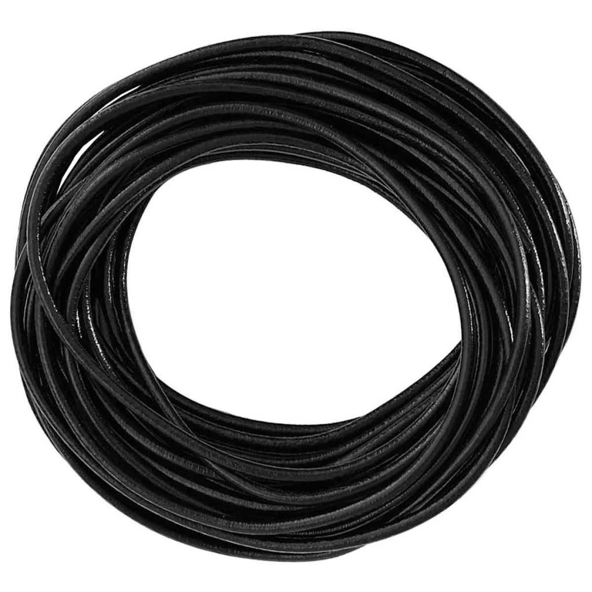 vidaXL Δερμάτινο σχοινί 1 Μαύρο Ø3 χιλ. x 5 μ. Δέρμα