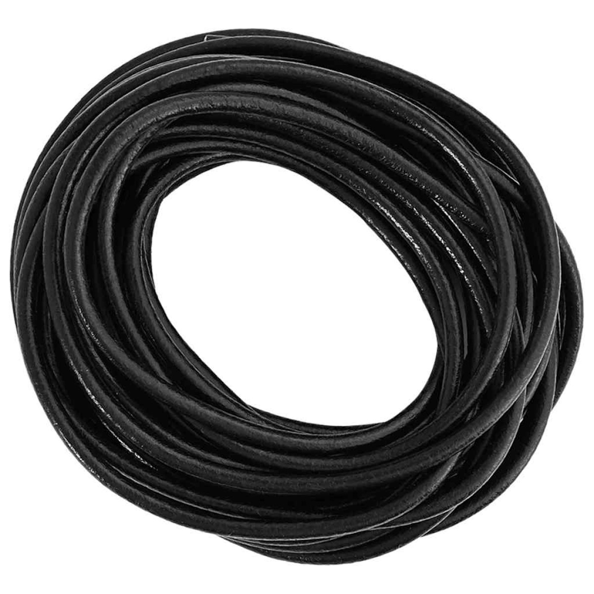vidaXL Δερμάτινο σχοινί 1 Μαύρο Ø4 χιλ. x 5 μ. Δέρμα