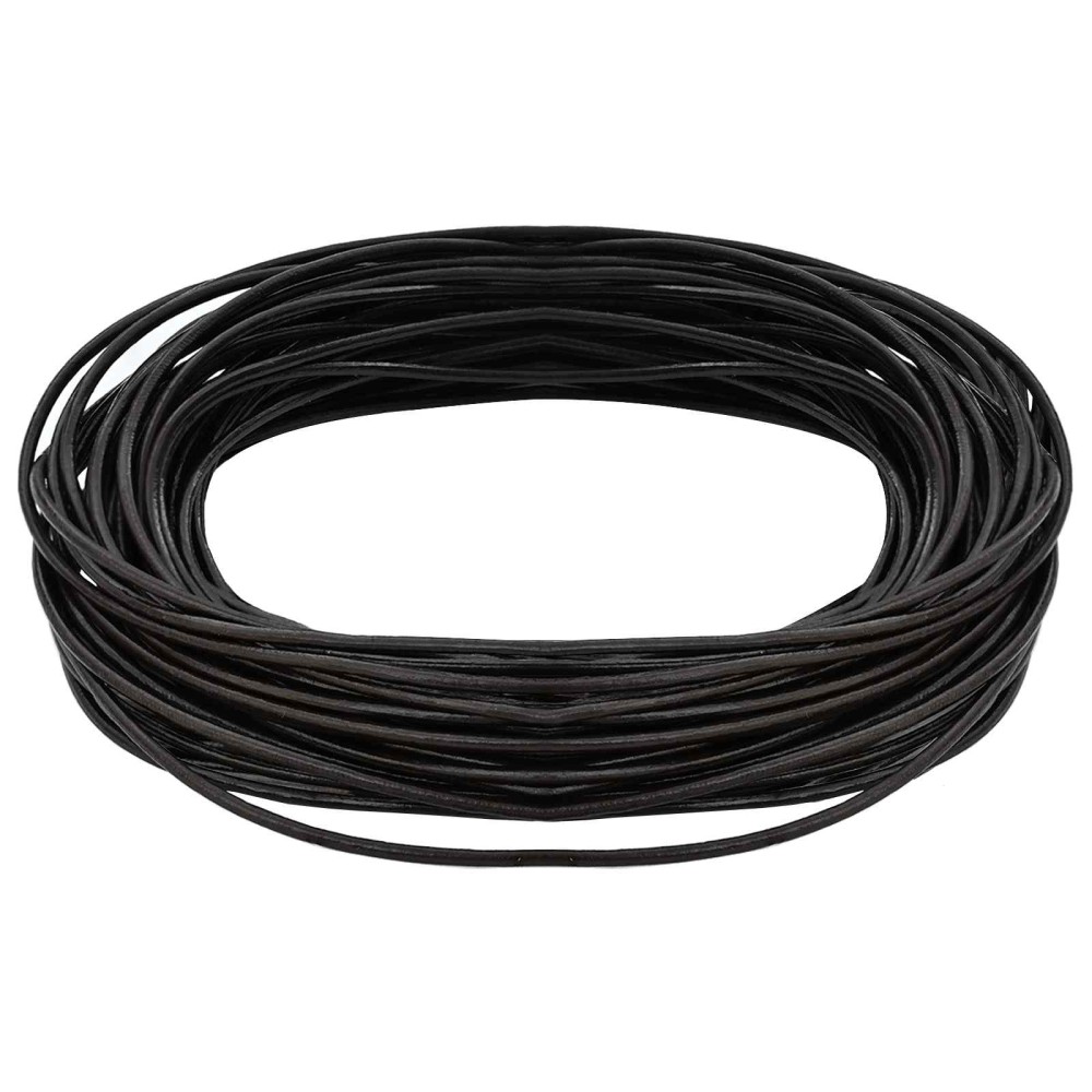 vidaXL Δερμάτινο σχοινί 1 Σκούρο Καφέ Ø1 χιλ. x 10 μ. Δέρμα
