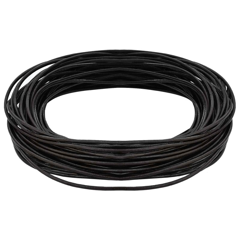 vidaXL Δερμάτινο σχοινί 1 Σκούρο Καφέ Ø1 χιλ. x 50 μ. Δέρμα