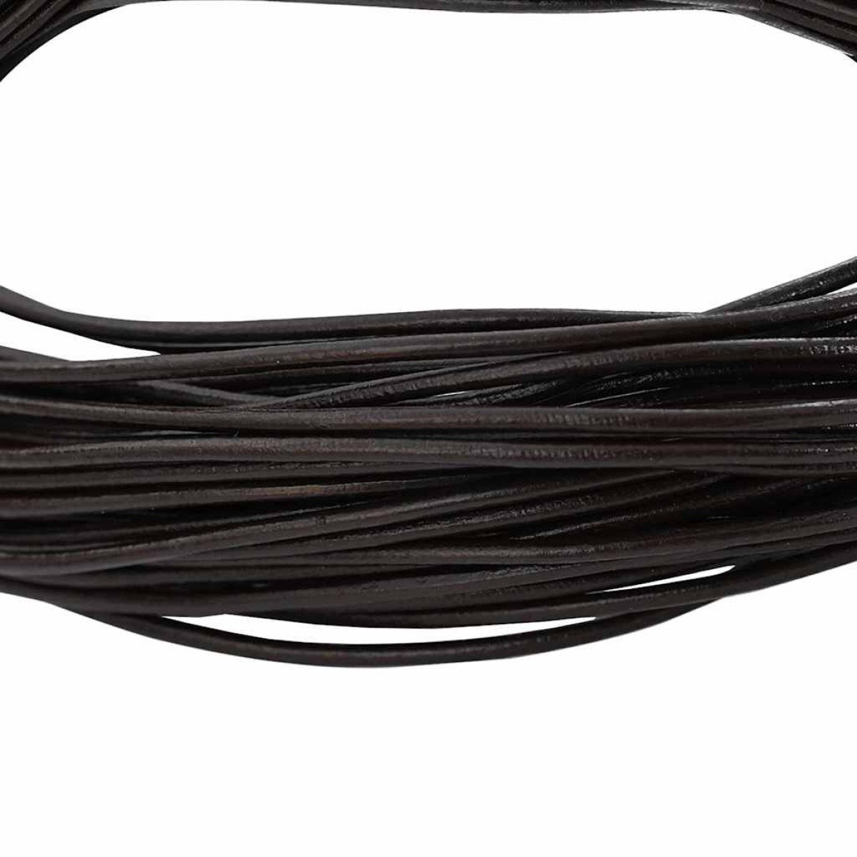 vidaXL Δερμάτινο σχοινί 1 Σκούρο Καφέ Ø2 χιλ. x 50 μ. Δέρμα