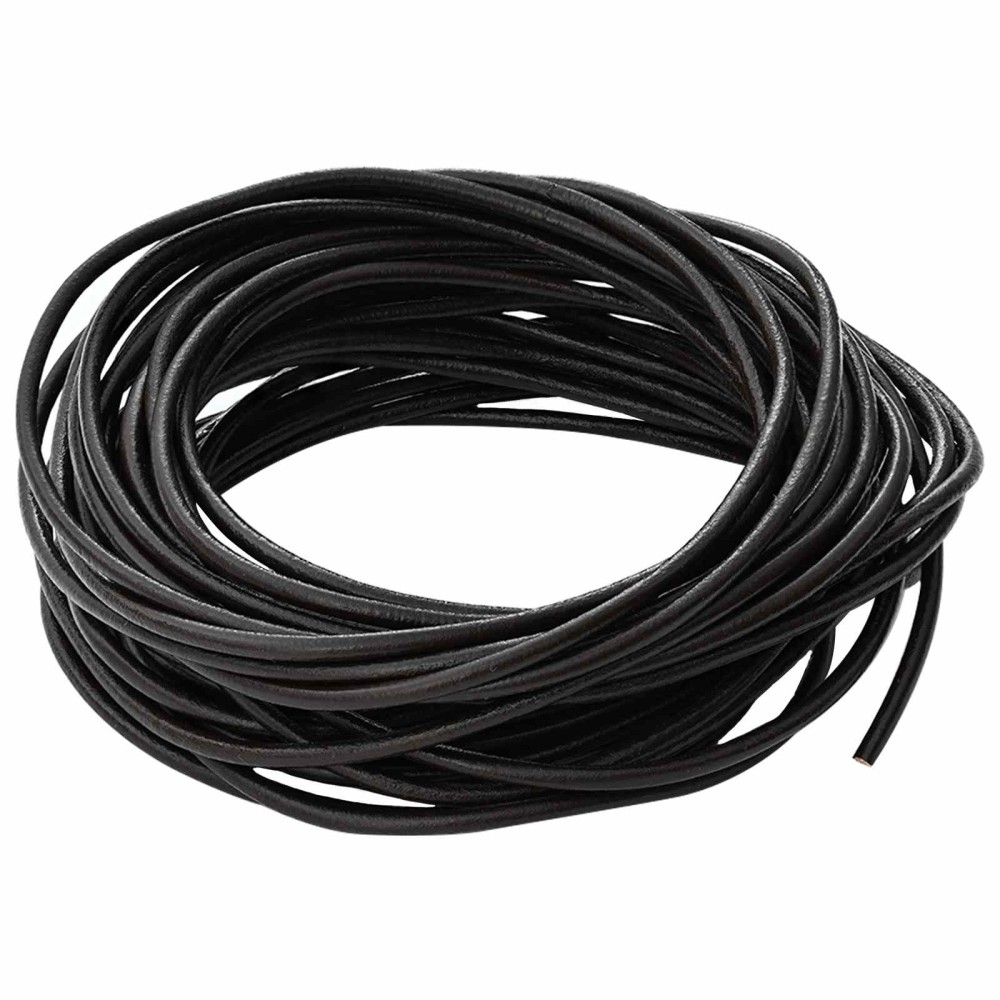 vidaXL Δερμάτινο σχοινί 1 Σκούρο Καφέ Ø3 χιλ. x 50 μ. Δέρμα