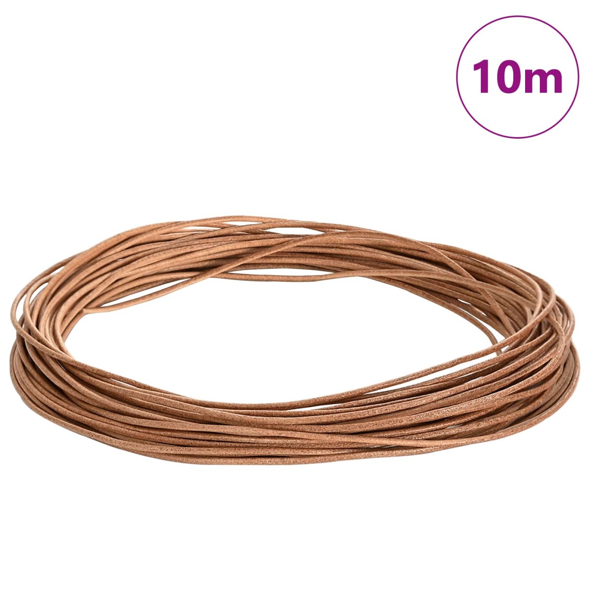 vidaXL Δερμάτινο σχοινί 1 Καφέ Ø1 χιλ. x 10 μ. Δέρμα