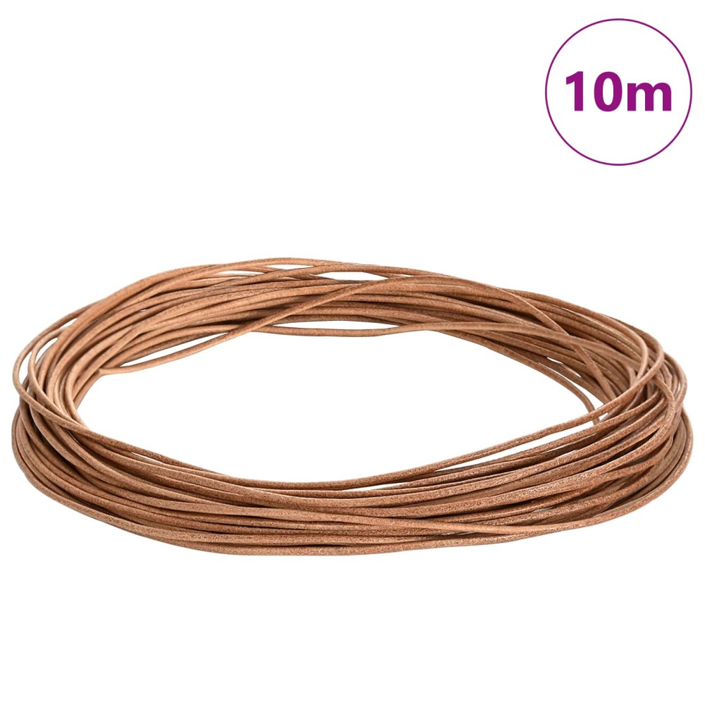vidaXL Δερμάτινο σχοινί 1 Καφέ Ø1,5 χιλ. x 10 μ. Δέρμα
