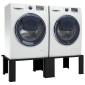 vidaXL Βάση Πλυντηρίου Ρούχων 2 τμχ. Μαύρο 127 x 54,5 x 32,5 εκ Ατσάλι
