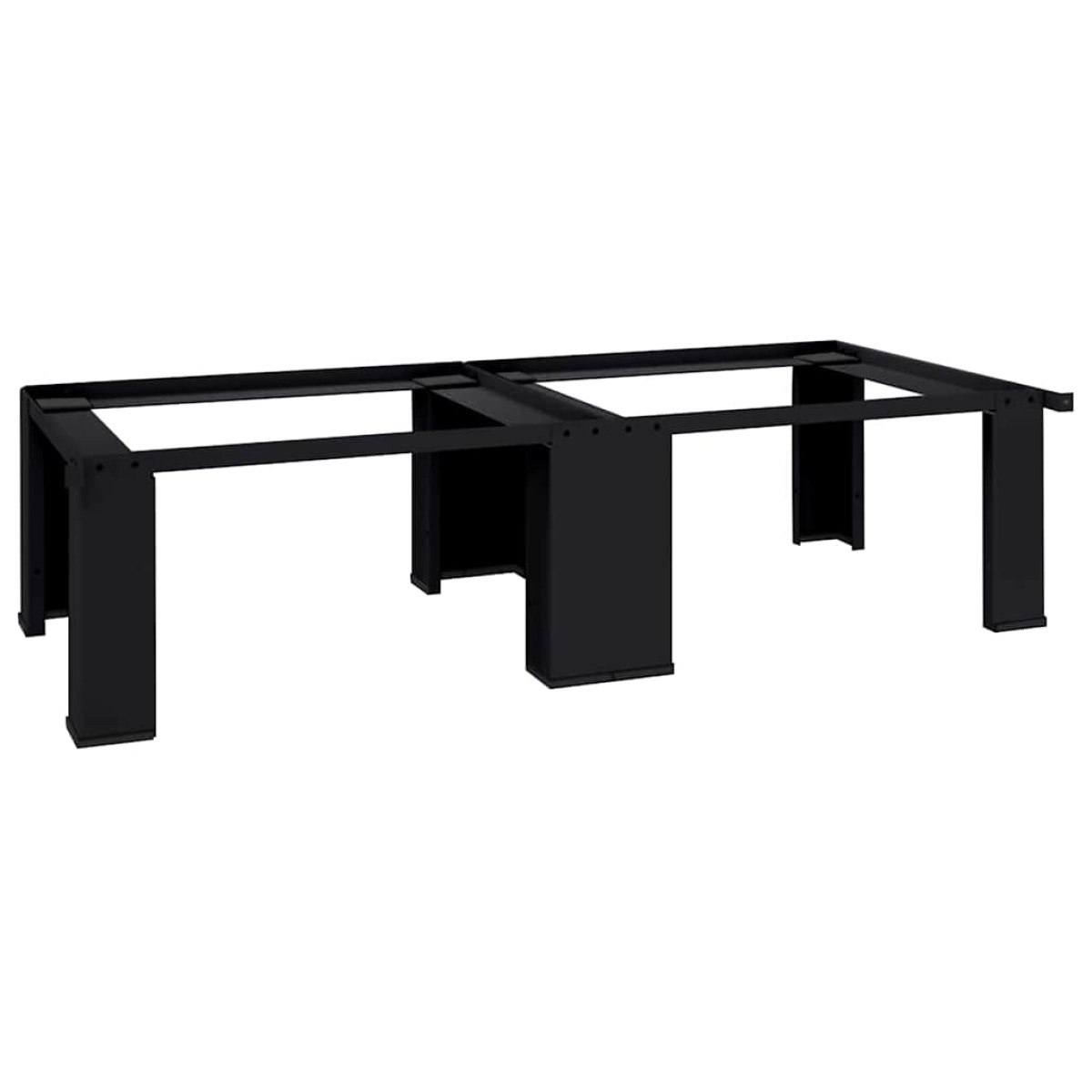 vidaXL Βάση Πλυντηρίου Ρούχων 2 τμχ. Μαύρο 127 x 54,5 x 32,5 εκ Ατσάλι
