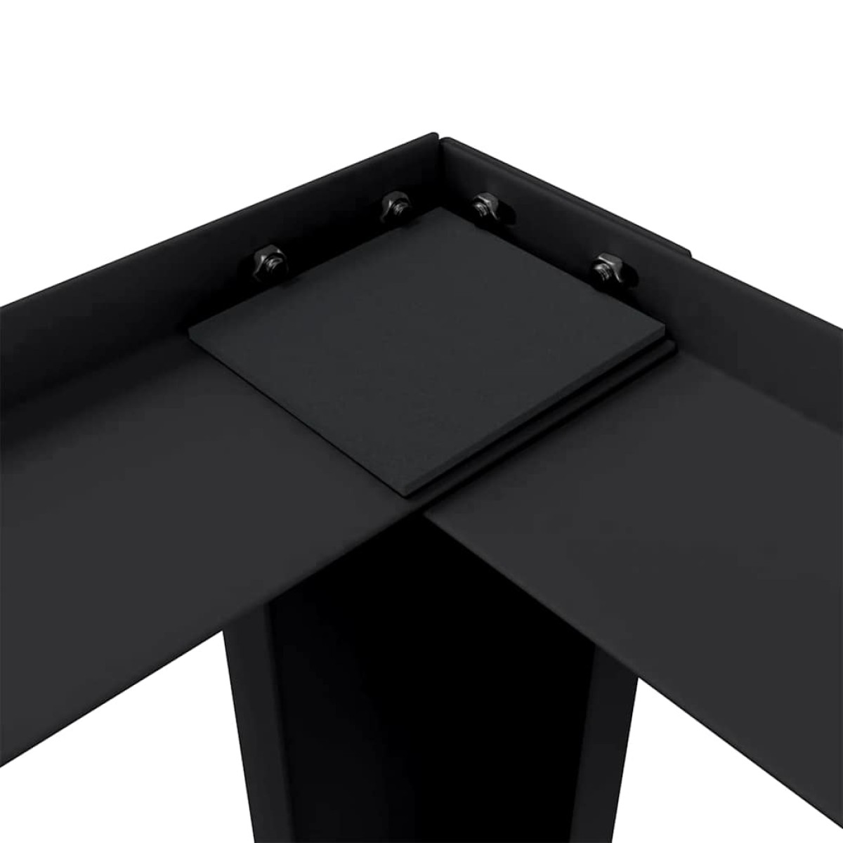 vidaXL Βάση Πλυντηρίου Ρούχων 2 τμχ. Μαύρο 127 x 54,5 x 32,5 εκ Ατσάλι