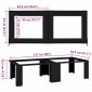 vidaXL Βάση Πλυντηρίου Ρούχων 2 τμχ. Μαύρο 127 x 54,5 x 32,5 εκ Ατσάλι