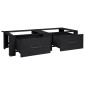 vidaXL Βάση Πλυντηρίου Ρούχων 2 τμχ. Μαύρο 127 x 54,5 x 32,5 εκ Ατσάλι