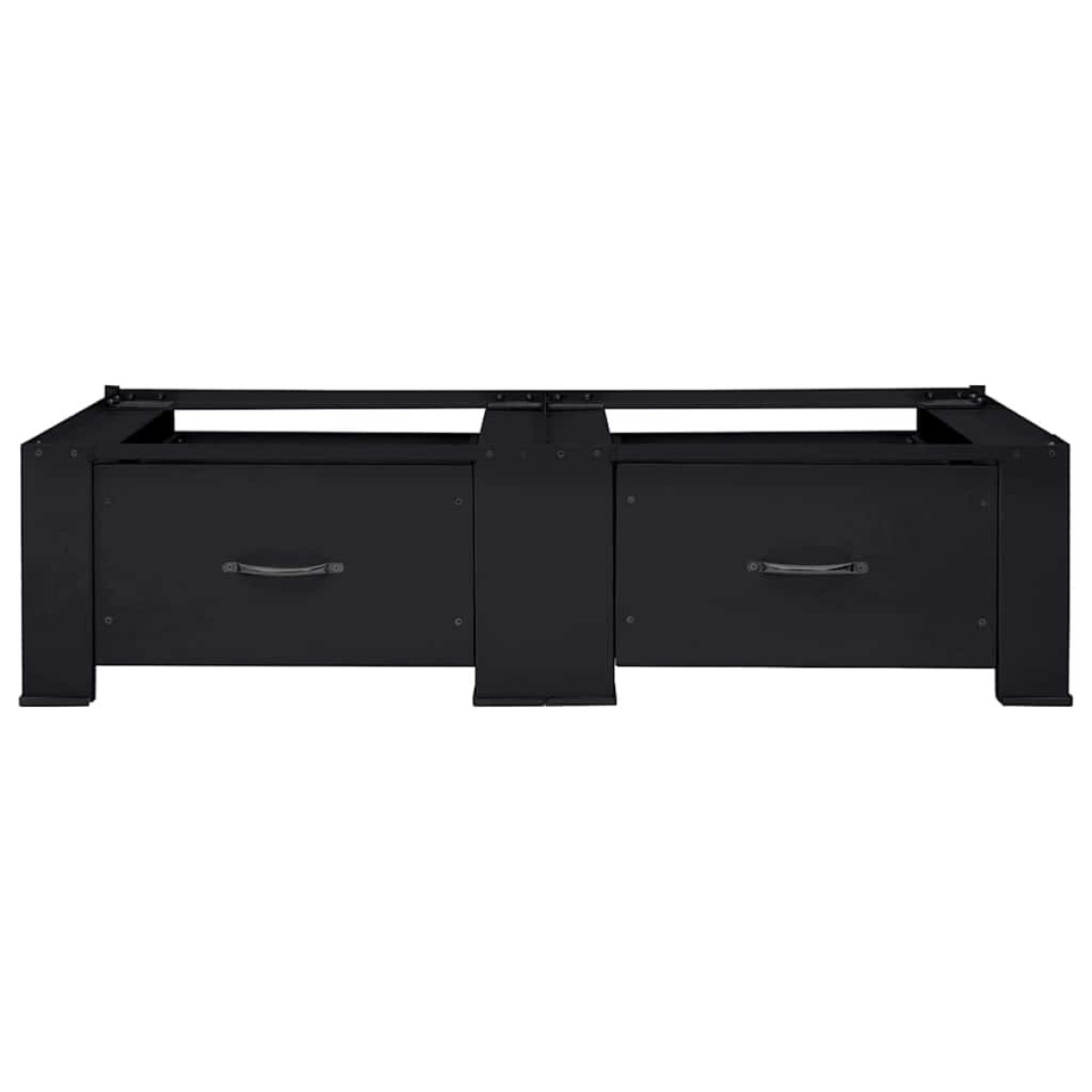 vidaXL Βάση Πλυντηρίου Ρούχων 2 τμχ. Μαύρο 127 x 54,5 x 32,5 εκ Ατσάλι