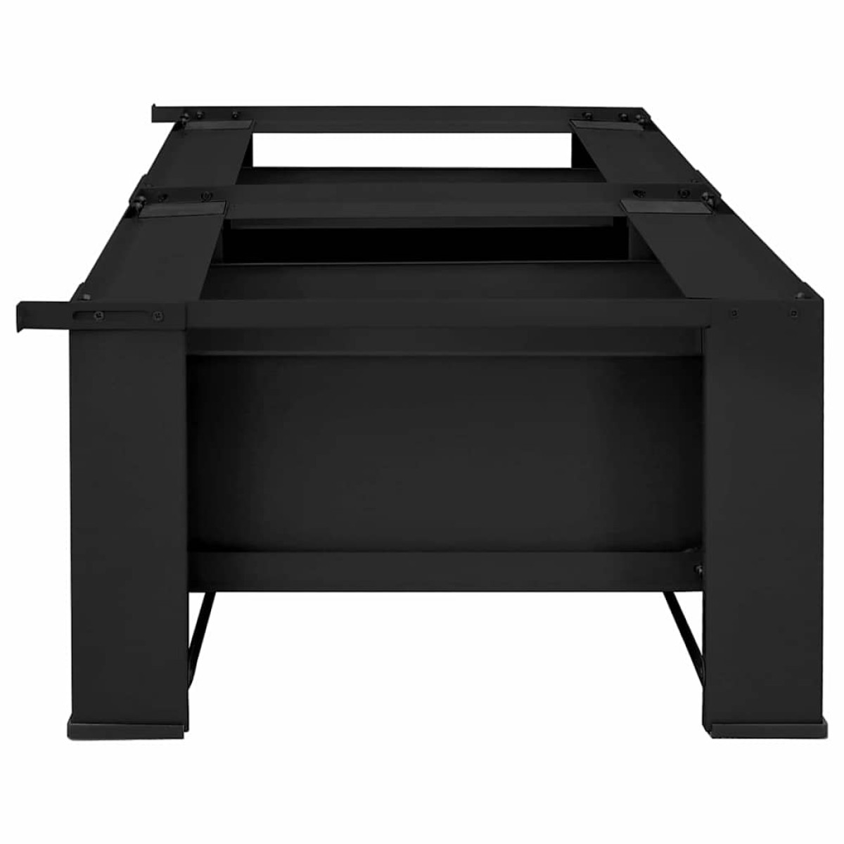 vidaXL Βάση Πλυντηρίου Ρούχων 2 τμχ. Μαύρο 127 x 54,5 x 32,5 εκ Ατσάλι