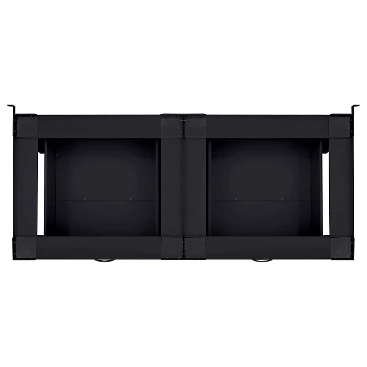 vidaXL Βάση Πλυντηρίου Ρούχων 2 τμχ. Μαύρο 127 x 54,5 x 32,5 εκ Ατσάλι