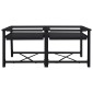 vidaXL Βάση Πλυντηρίου Ρούχων 2 pcs Μαύρο 120 x 56 x 52 εκ Ατσάλι