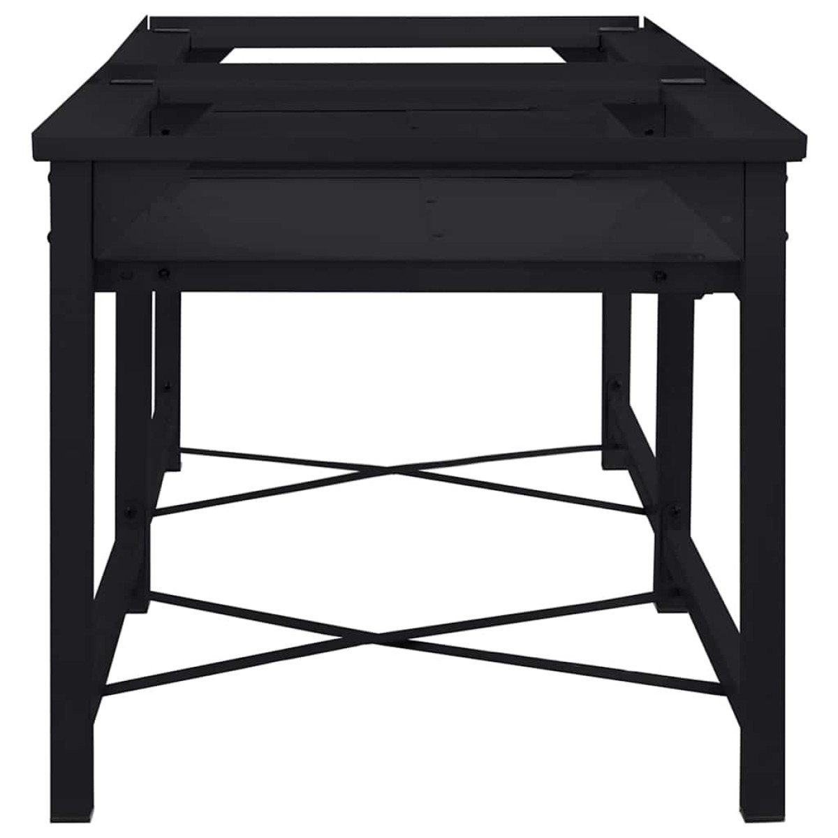 vidaXL Βάση Πλυντηρίου Ρούχων 2 pcs Μαύρο 120 x 56 x 52 εκ Ατσάλι